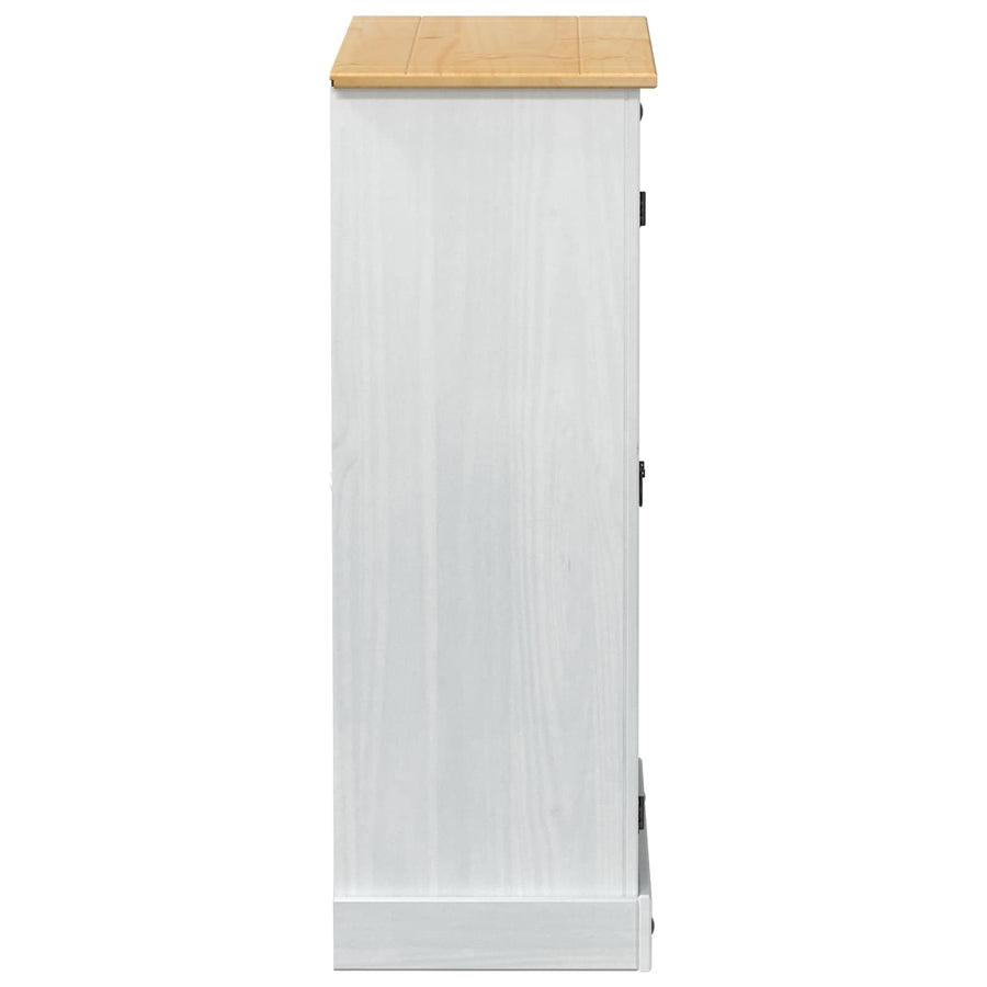 Schoenenkast Wit 86 x 38.5 x 1080 cm Massief grenenhout