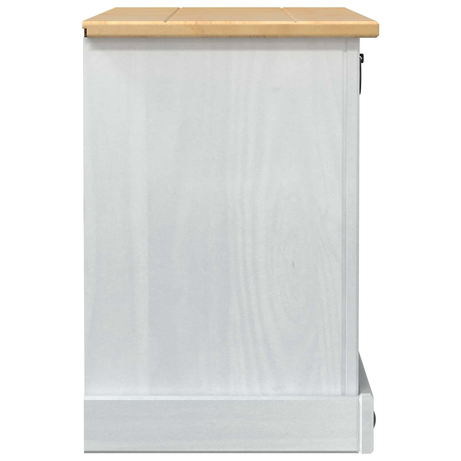 Schoenenkast Corona Wit 99 x 32 x 49 cm Massief grenenhout