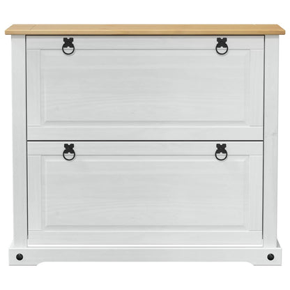 Schoenenkast Corona Wit 99 x 32 x 85 cm Massief grenenhout