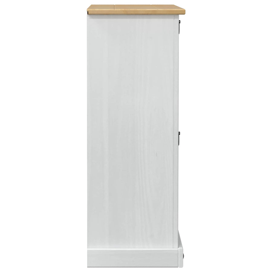 Schoenenkast Corona Wit 99 x 32 x 85 cm Massief grenenhout