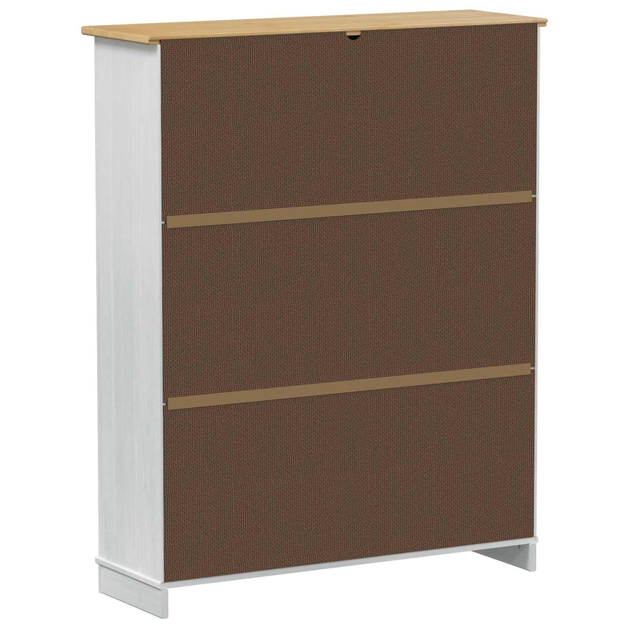 Schoenenkast Corona Wit 99 x 32 x 122 cm Massief grenenhout