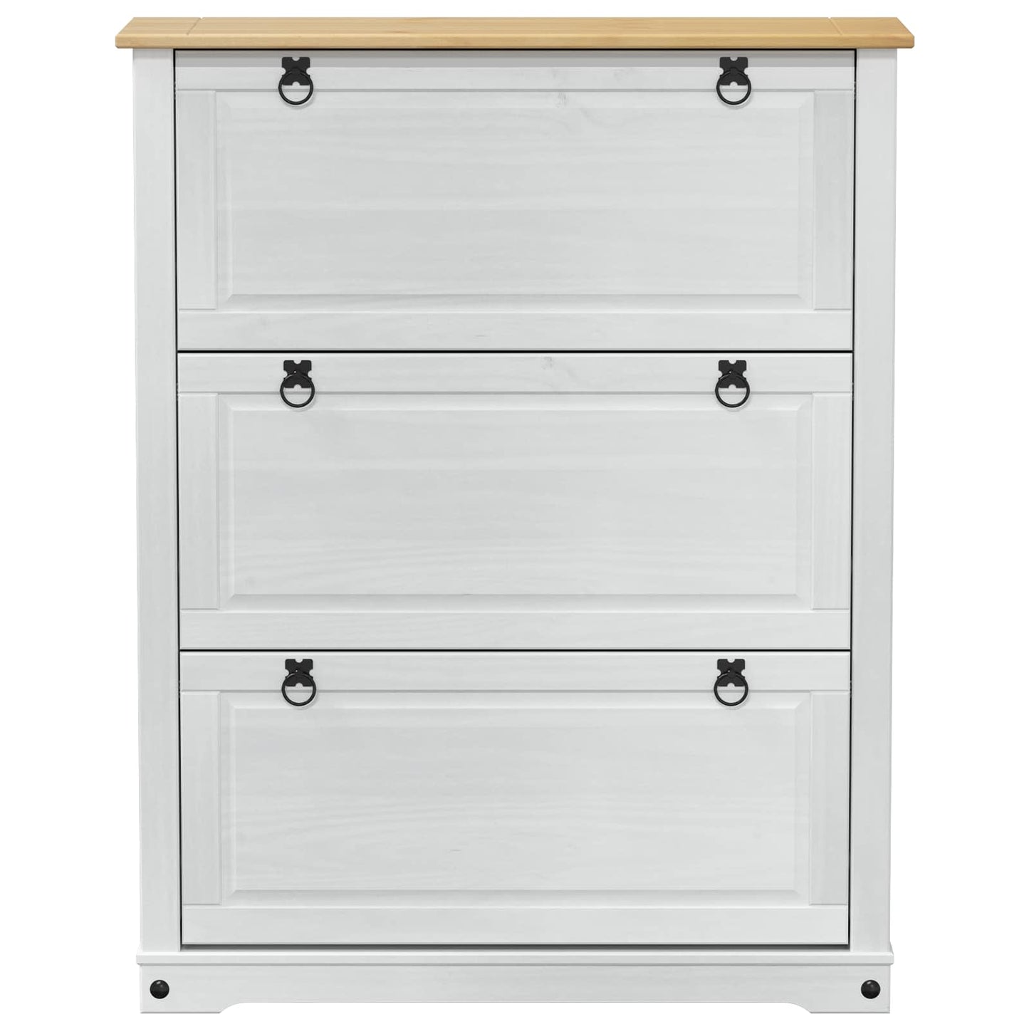 Schoenenkast Corona Wit 99 x 32 x 122 cm Massief grenenhout