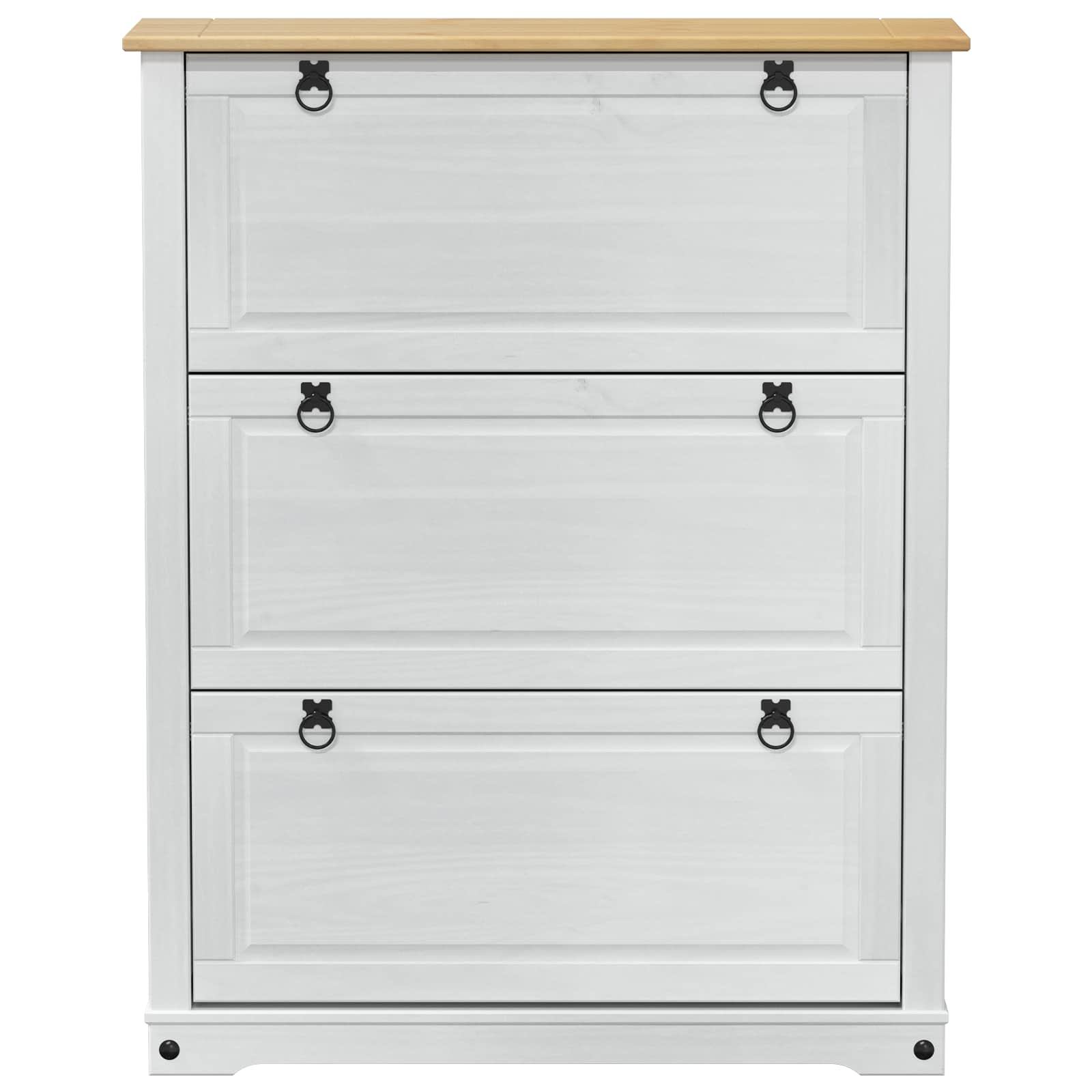 Schoenenkast Corona Wit 99 x 32 x 122 cm Massief grenenhout