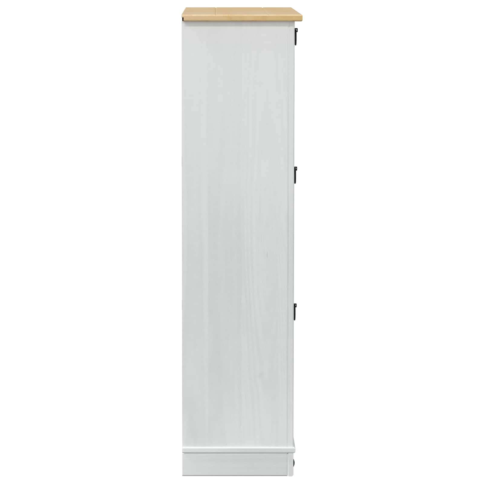 Schoenenkast Corona Wit 99 x 32 x 122 cm Massief grenenhout