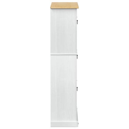 Schoenenkast Corona Wit 99 x 32 x 138 cm Massief grenenhout