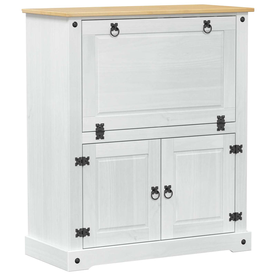 Wijnkast Wit 97 x 45 x 114 cm Massief grenenhout