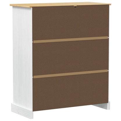 Wijnkast Wit 97 x 45 x 114 cm Massief grenenhout