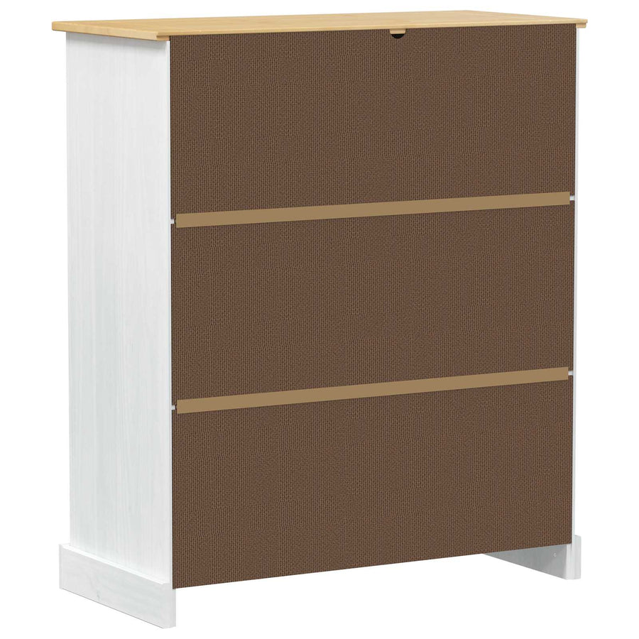Wijnkast Wit 97 x 45 x 114 cm Massief grenenhout