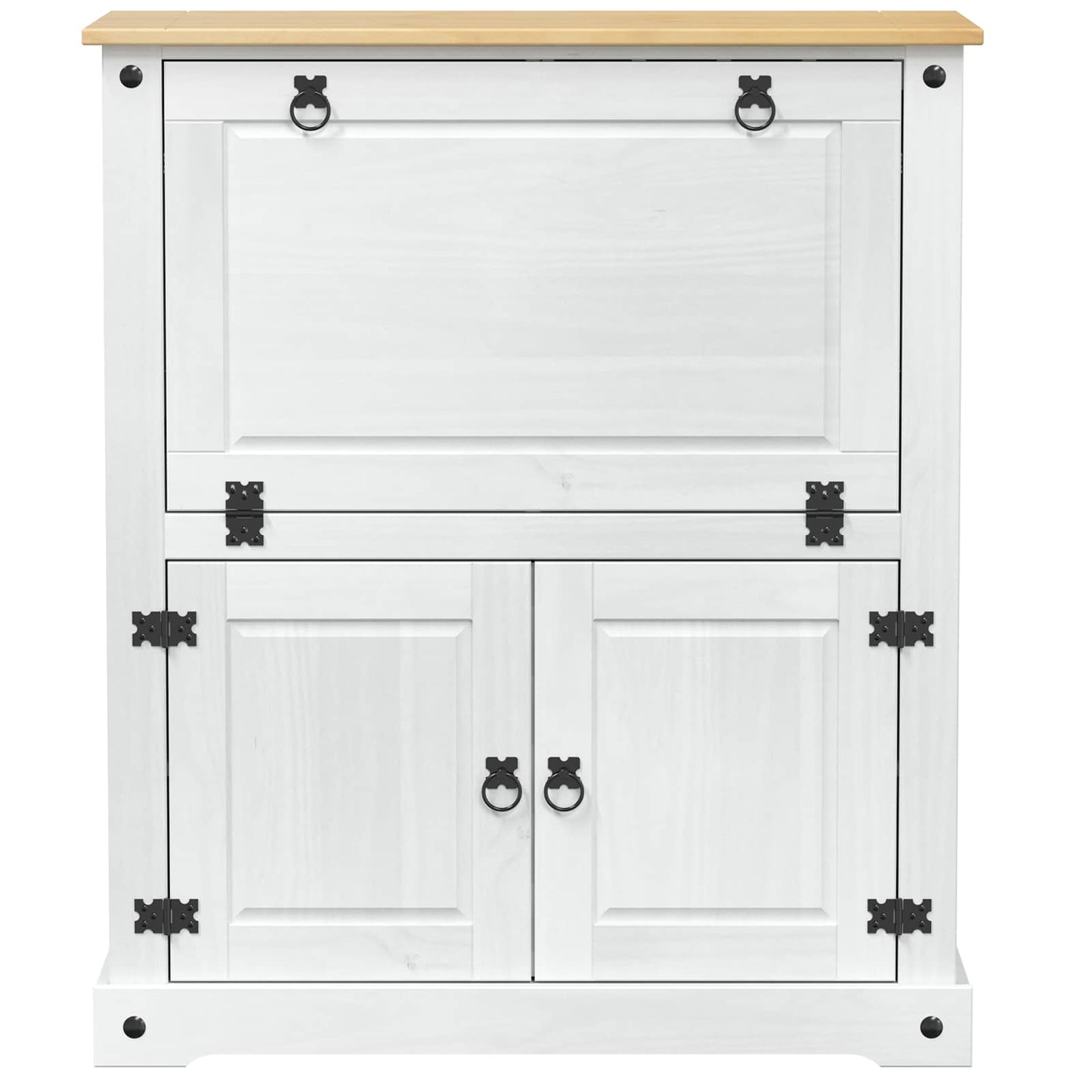 Wijnkast Wit 97 x 45 x 114 cm Massief grenenhout