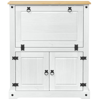 Wijnkast Wit 97 x 45 x 114 cm Massief grenenhout