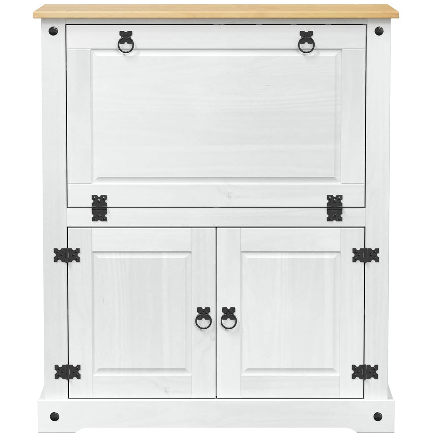 Wijnkast Wit 97 x 45 x 114 cm Massief grenenhout