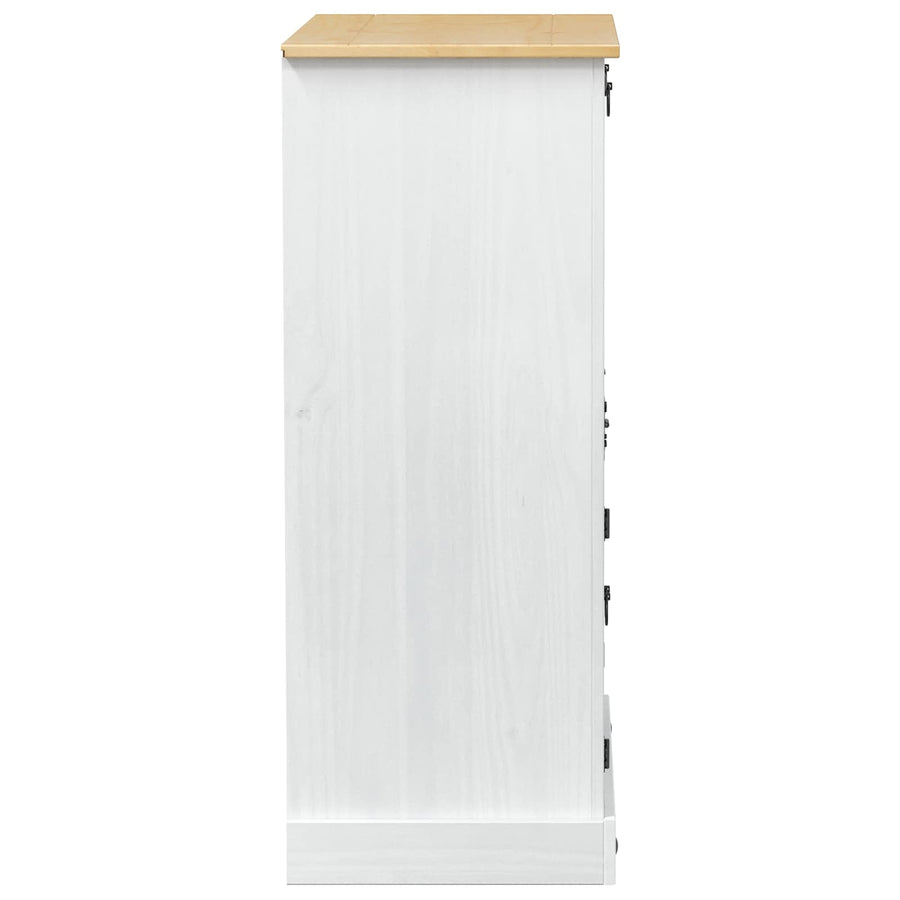 Wijnkast Wit 97 x 45 x 114 cm Massief grenenhout