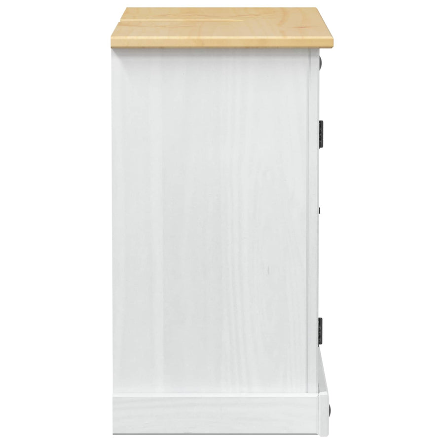 Wastafelkast met plank Wit 73 x 33 x 60 cm Massief grenenhout