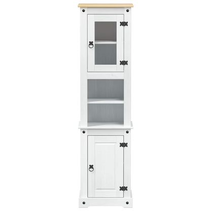 Badkamerkast met plank Wit 50 x 40 x 185 cm Massief grenenhout
