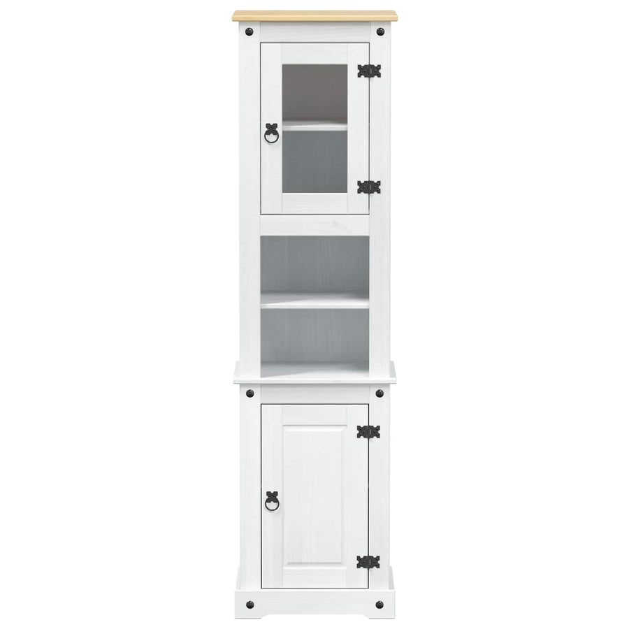 Badkamerkast met plank Wit 50 x 40 x 185 cm Massief grenenhout