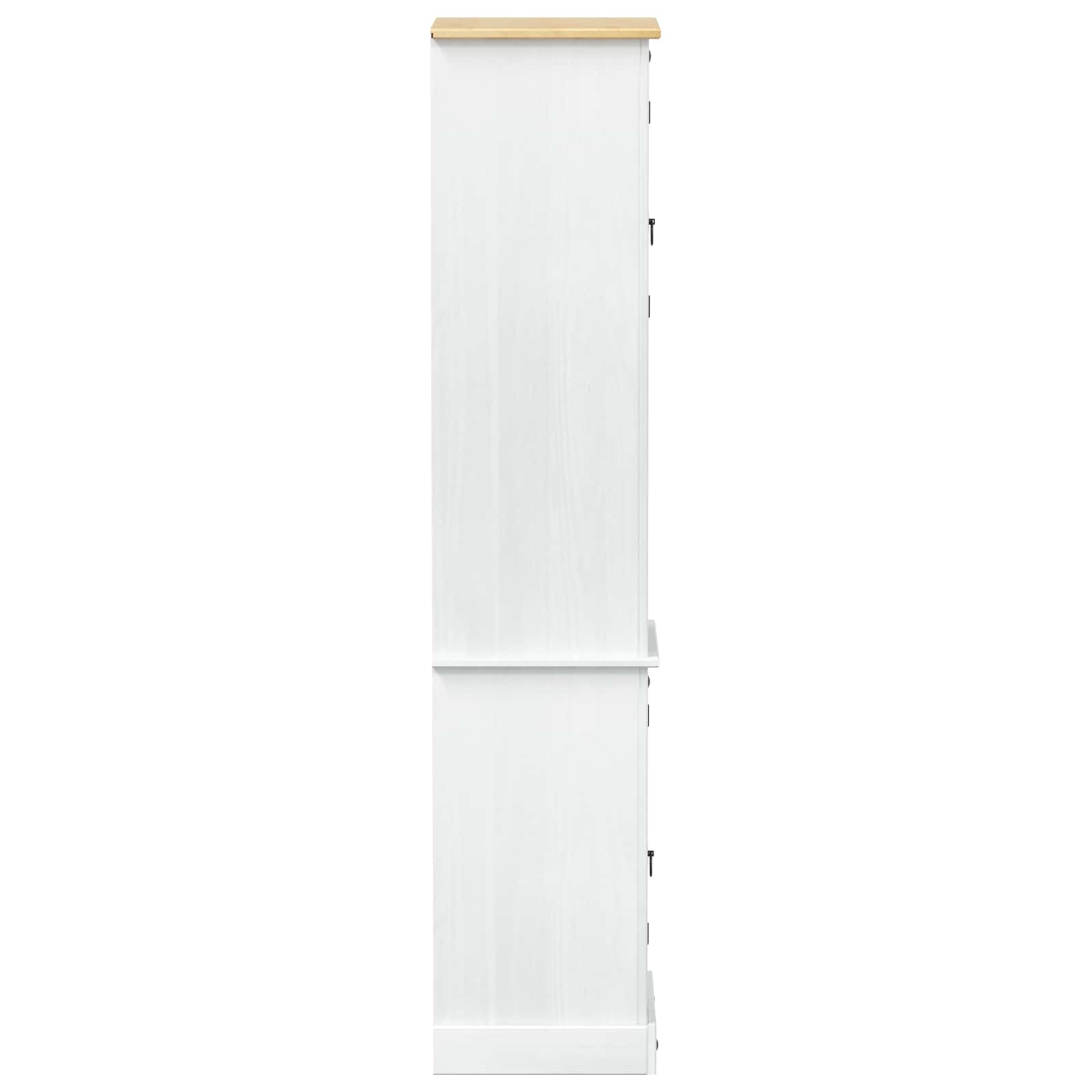 Badkamerkast met plank Wit 50 x 40 x 185 cm Massief grenenhout
