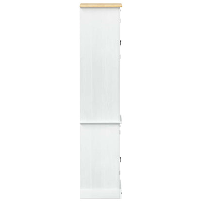 Badkamerkast met plank Wit 50 x 40 x 185 cm Massief grenenhout