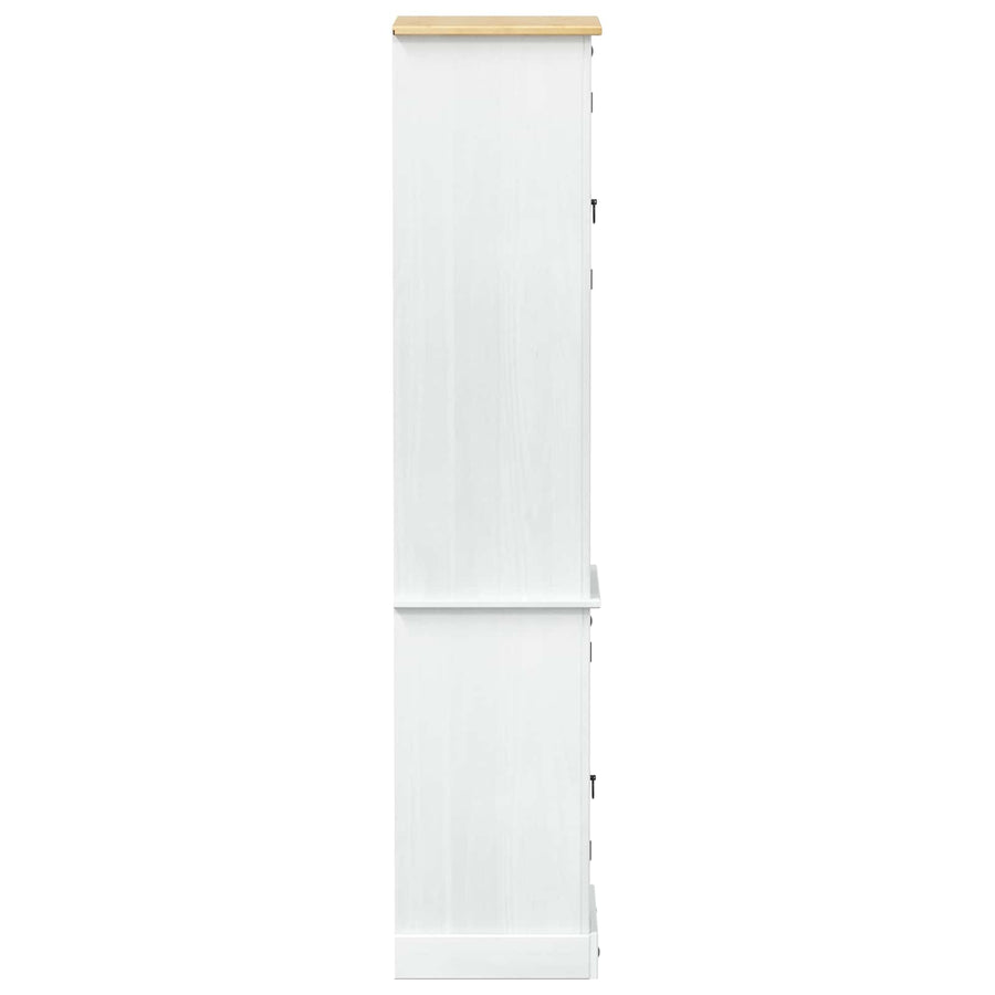 Badkamerkast met plank Wit 50 x 40 x 185 cm Massief grenenhout