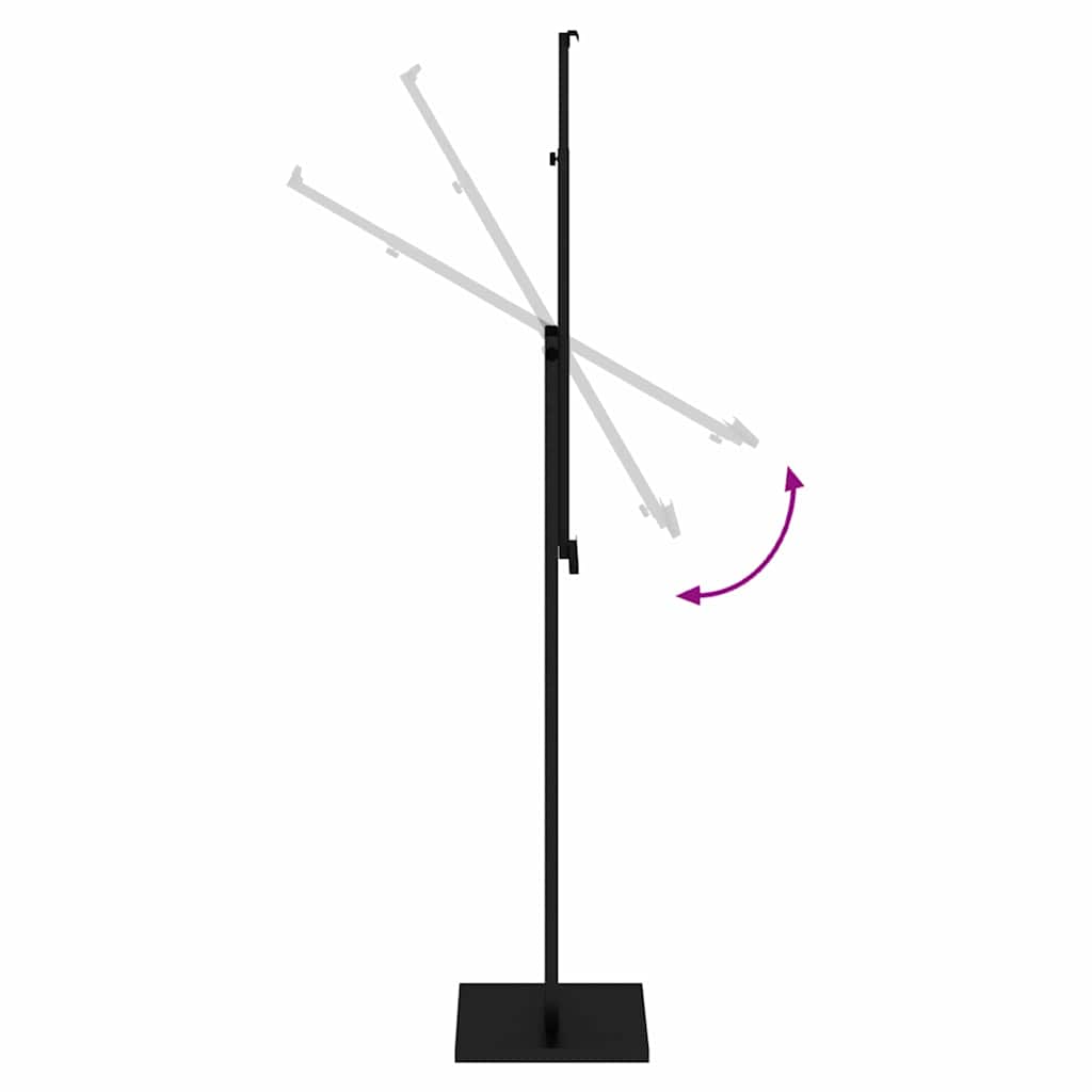 Beursstand Zwart 26,5 x 26,5 x 127 cm Staal