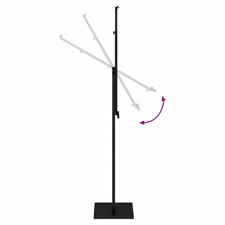 Beursstand Zwart 26,5 x 26,5 x 127 cm Staal