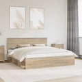 Bedframe met hoofdeinde Sonoma 200 x 200 cm Bewerkt hout
