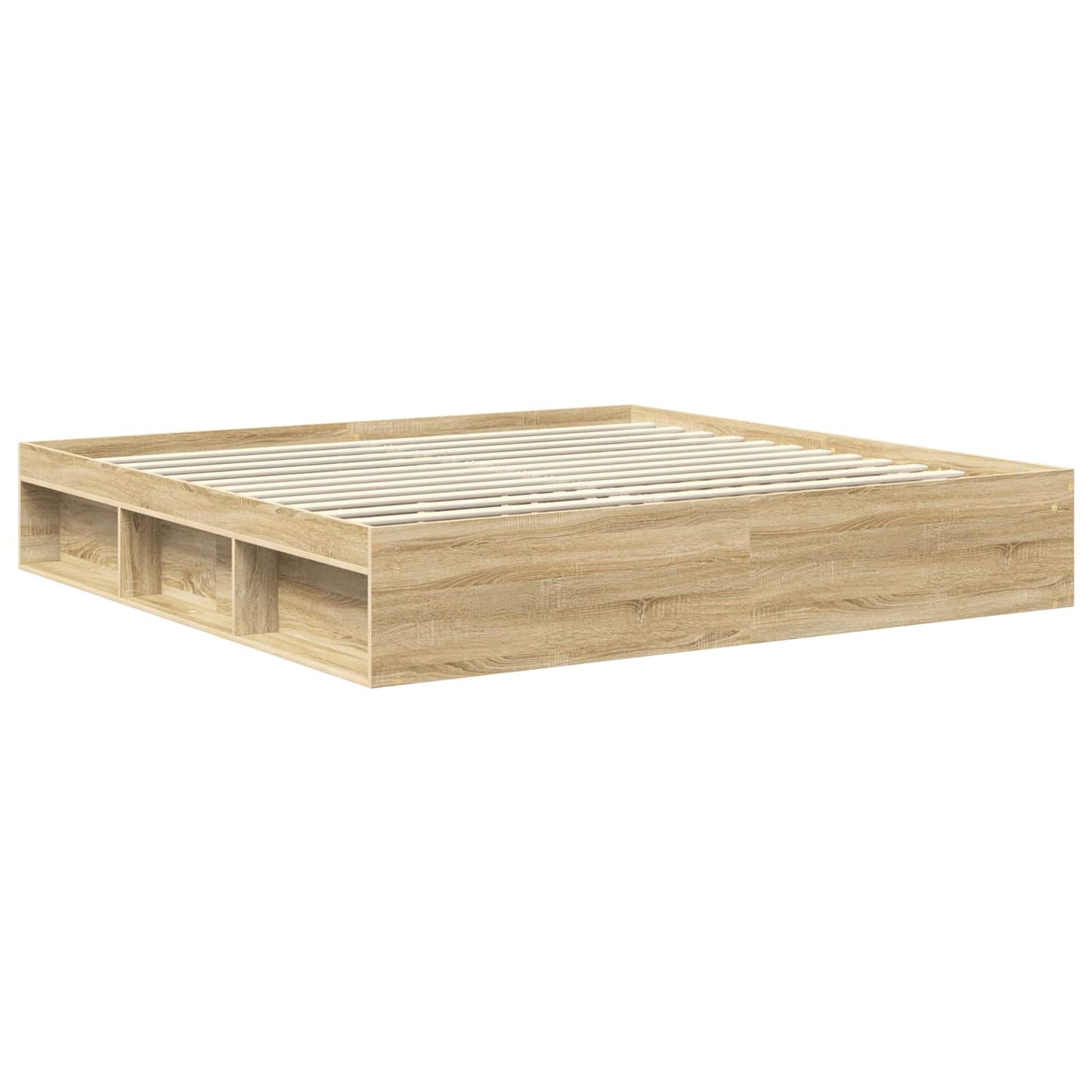 Bedframe Met Hoofdeinde Sonoma Bewerkt Hout Sonoma Eiken 200 x 200 cm