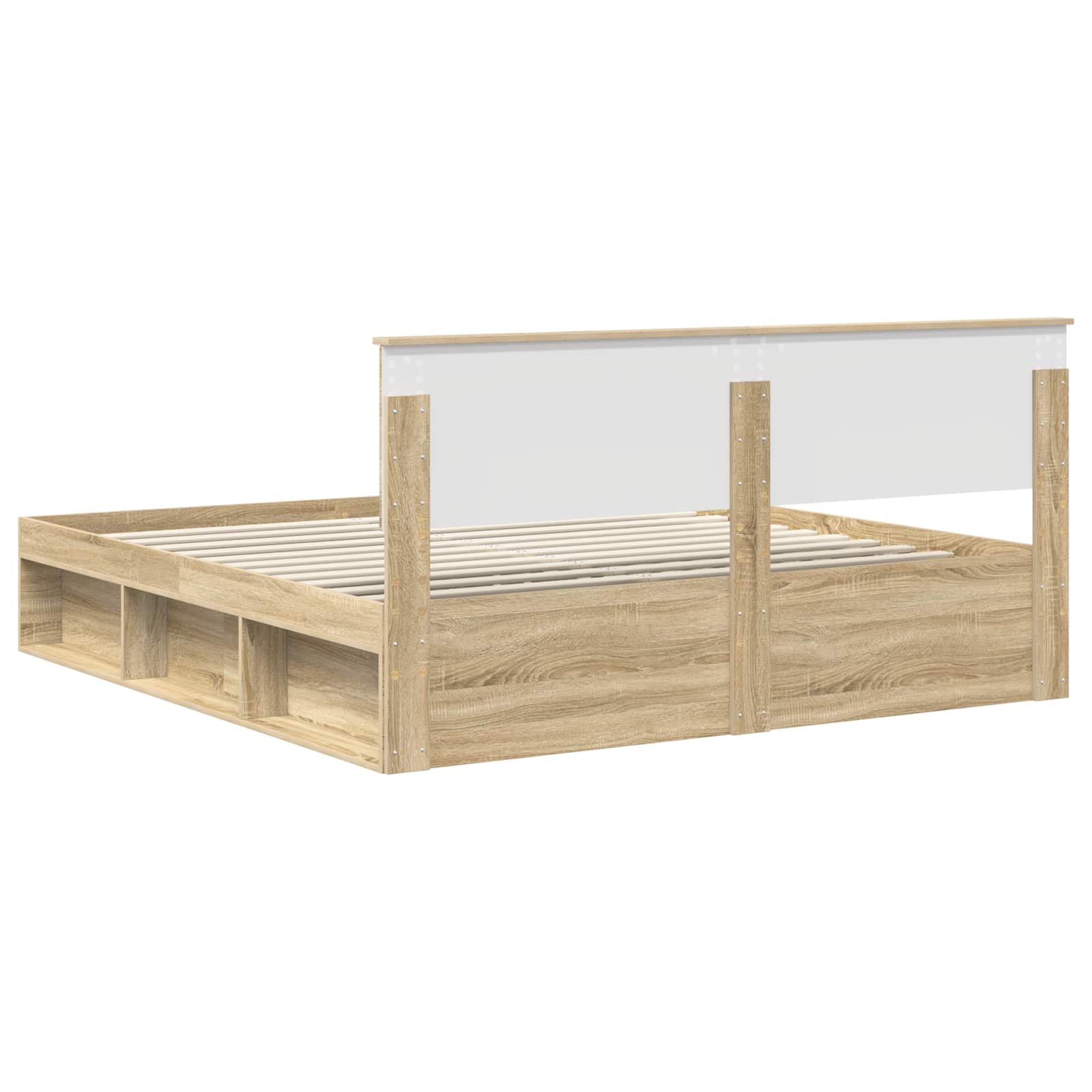 Bedframe Met Hoofdeinde Sonoma Bewerkt Hout Sonoma Eiken 200 x 200 cm