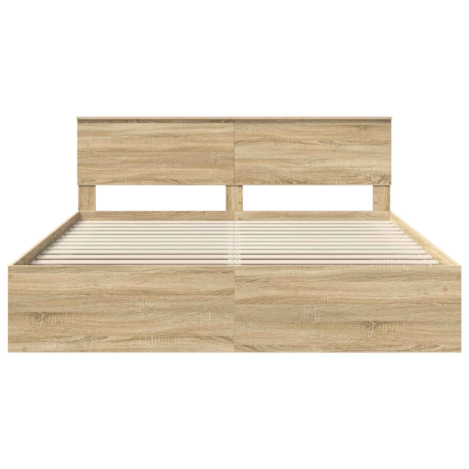 Bedframe Met Hoofdeinde Sonoma Bewerkt Hout Sonoma Eiken 200 x 200 cm