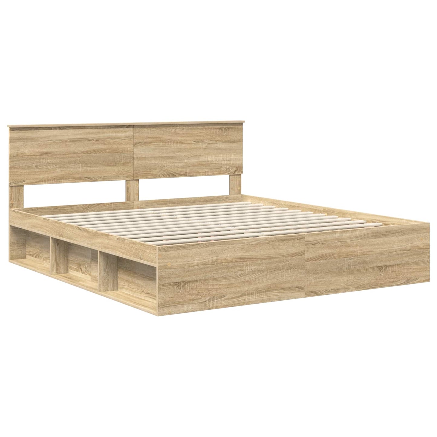 Bedframe met hoofdeinde Sonoma 180 x 200 cm Bewerkt hout