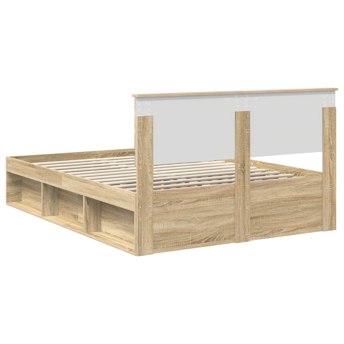 Bedframe met hoofdeinde Sonoma 160 x 200 cm Bewerkt hout