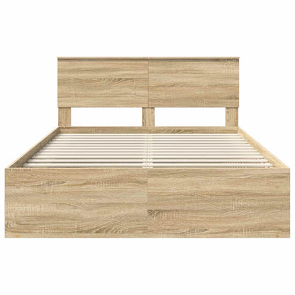 Bedframe met hoofdeinde Sonoma 160 x 200 cm Bewerkt hout