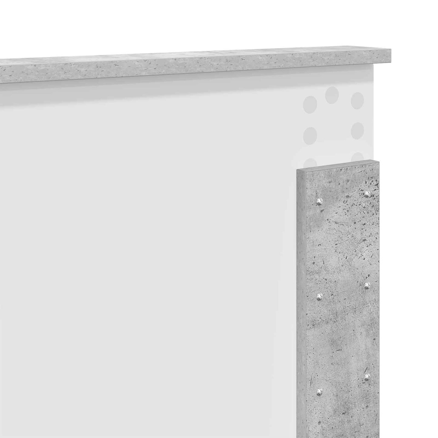 Bedframe Met Hoofdeinde Beton Bewerkt Hout Betongrijs 160 x 200 cm