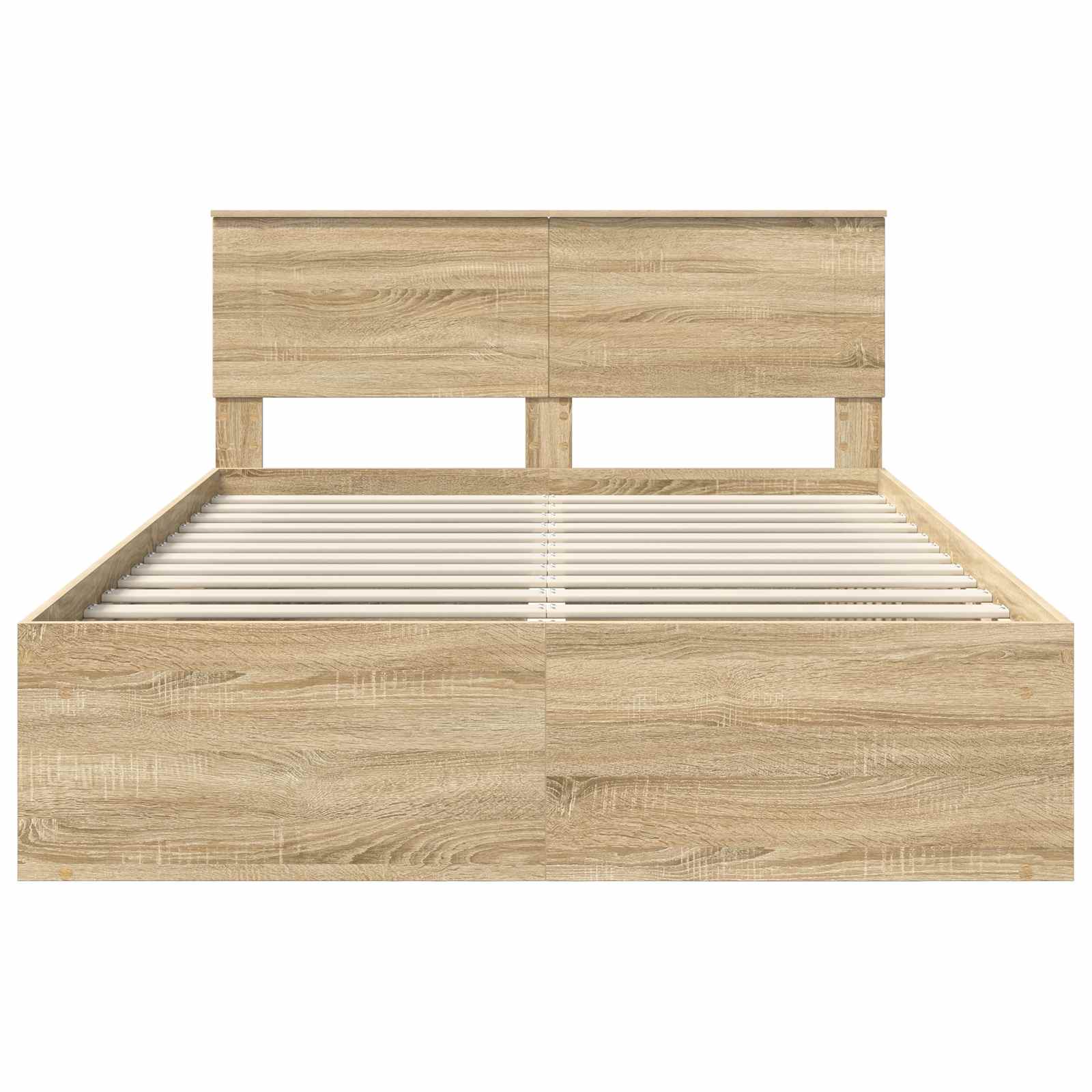 Bedframe met hoofdeinde Sonoma 140 x 190 cm Bewerkt hout