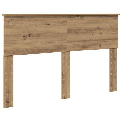 Bedframe Ambachtelijk eiken 140 x 190 cm Bewerkt hout
