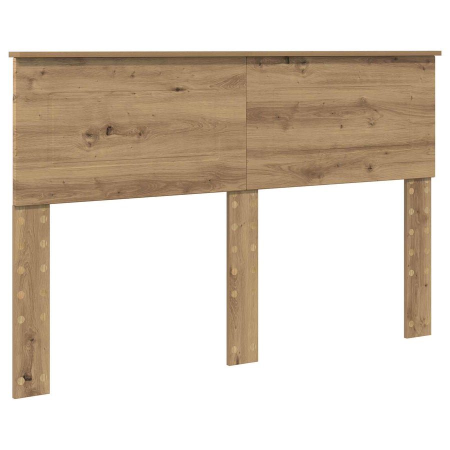 Bedframe Ambachtelijk eiken 140 x 190 cm Bewerkt hout