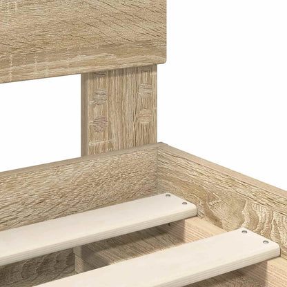 Bedframe met hoofdeinde Sonoma 120 x 190 cm Bewerkt hout