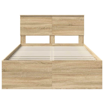 Bedframe met hoofdeinde Sonoma 120 x 190 cm Bewerkt hout