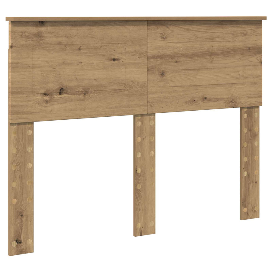 Bedframe Ambachtelijk Eiken Bewerkt Hout Artisanaal Eikenkleurig 120 x 190 cm