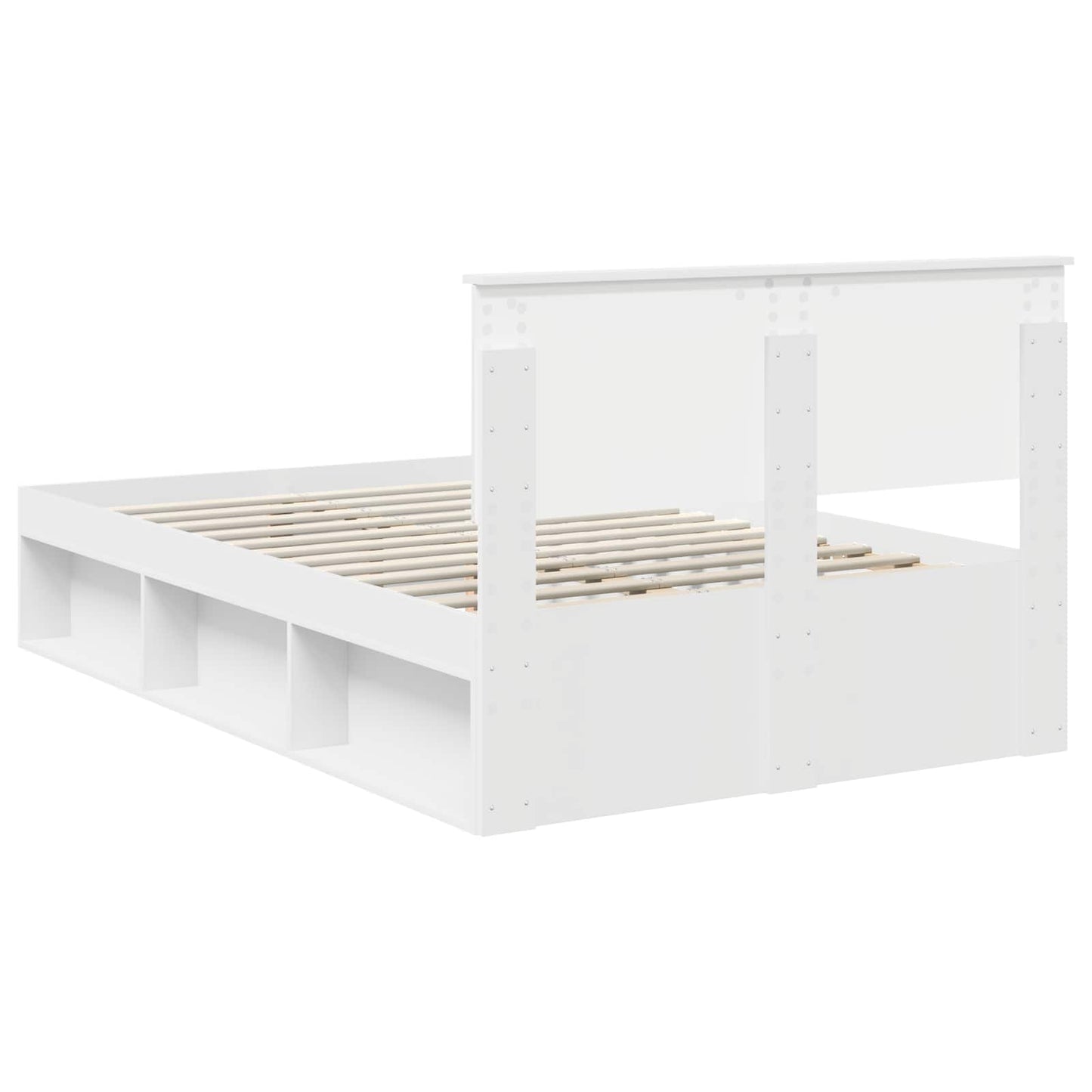 Bedframe met hoofdeinde Wit 120 x 200 cm Bewerkt hout