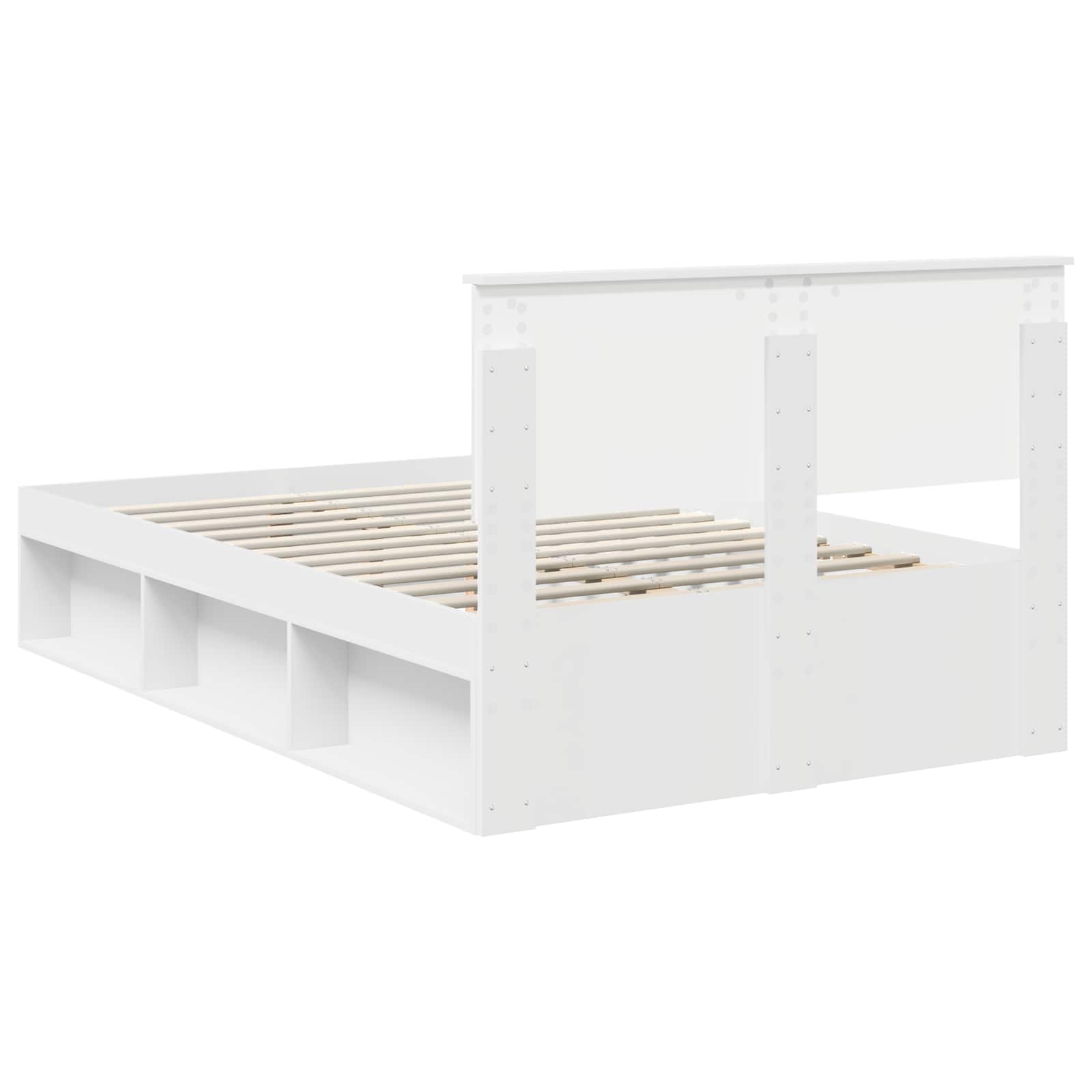 Bedframe met hoofdeinde Wit 120 x 200 cm Bewerkt hout