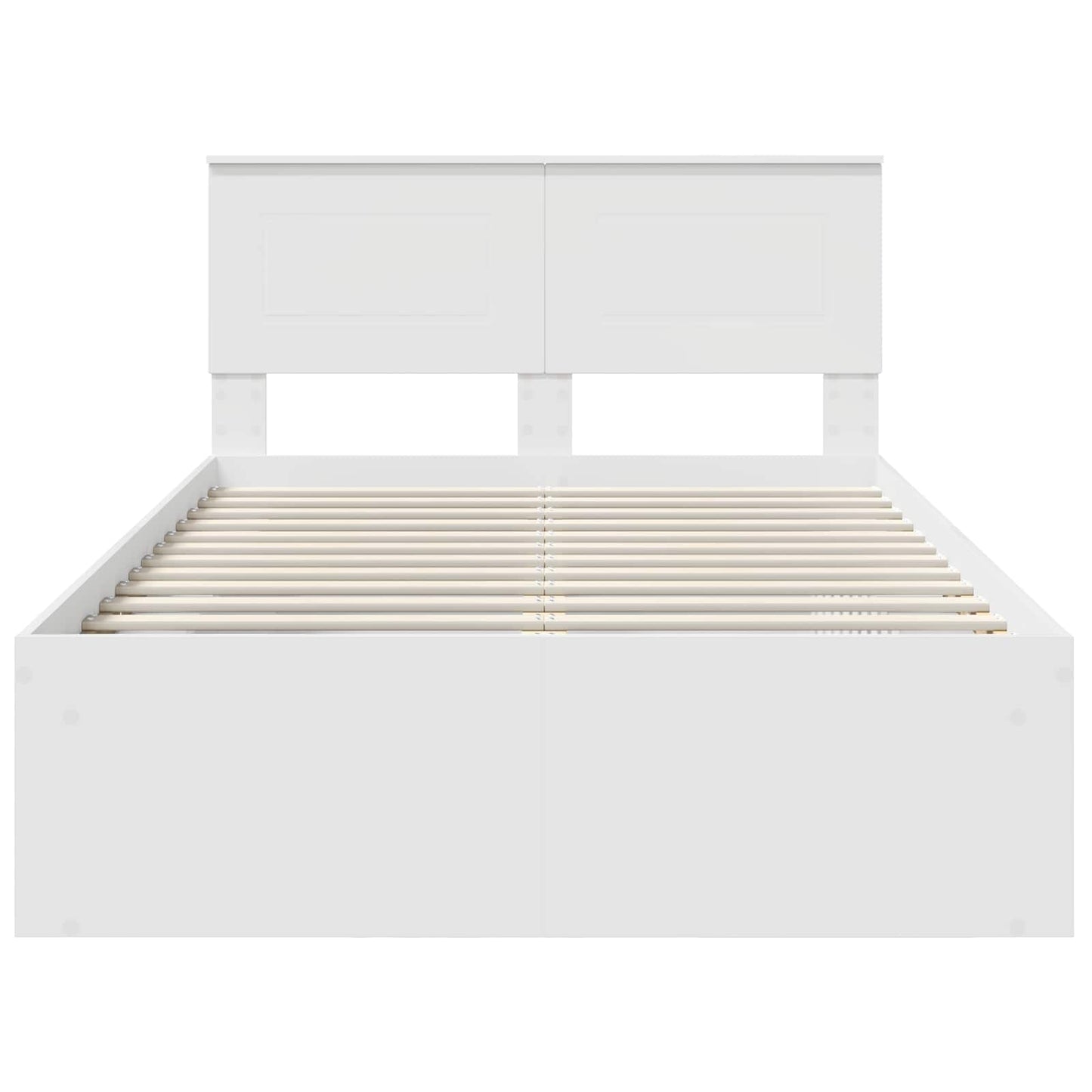 Bedframe met hoofdeinde Wit 120 x 200 cm Bewerkt hout