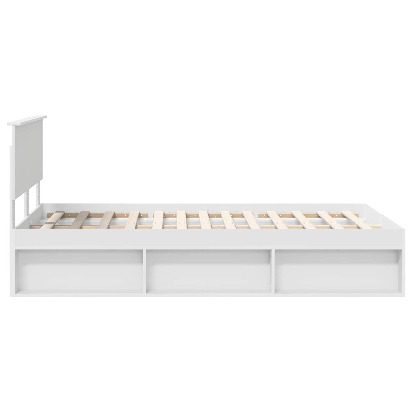 Bedframe met hoofdeinde Wit 120 x 200 cm Bewerkt hout