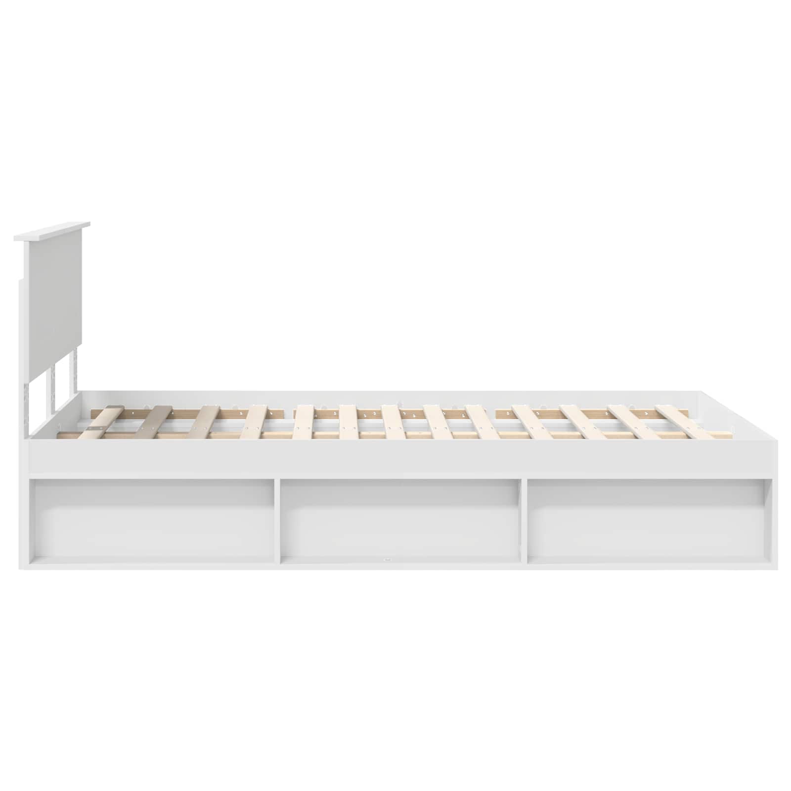 Bedframe met hoofdeinde Wit 120 x 200 cm Bewerkt hout