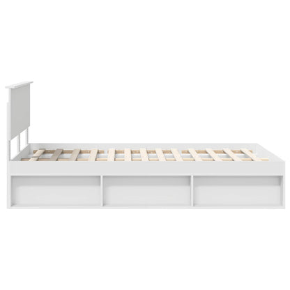 Bedframe met hoofdeinde Wit 120 x 200 cm Bewerkt hout