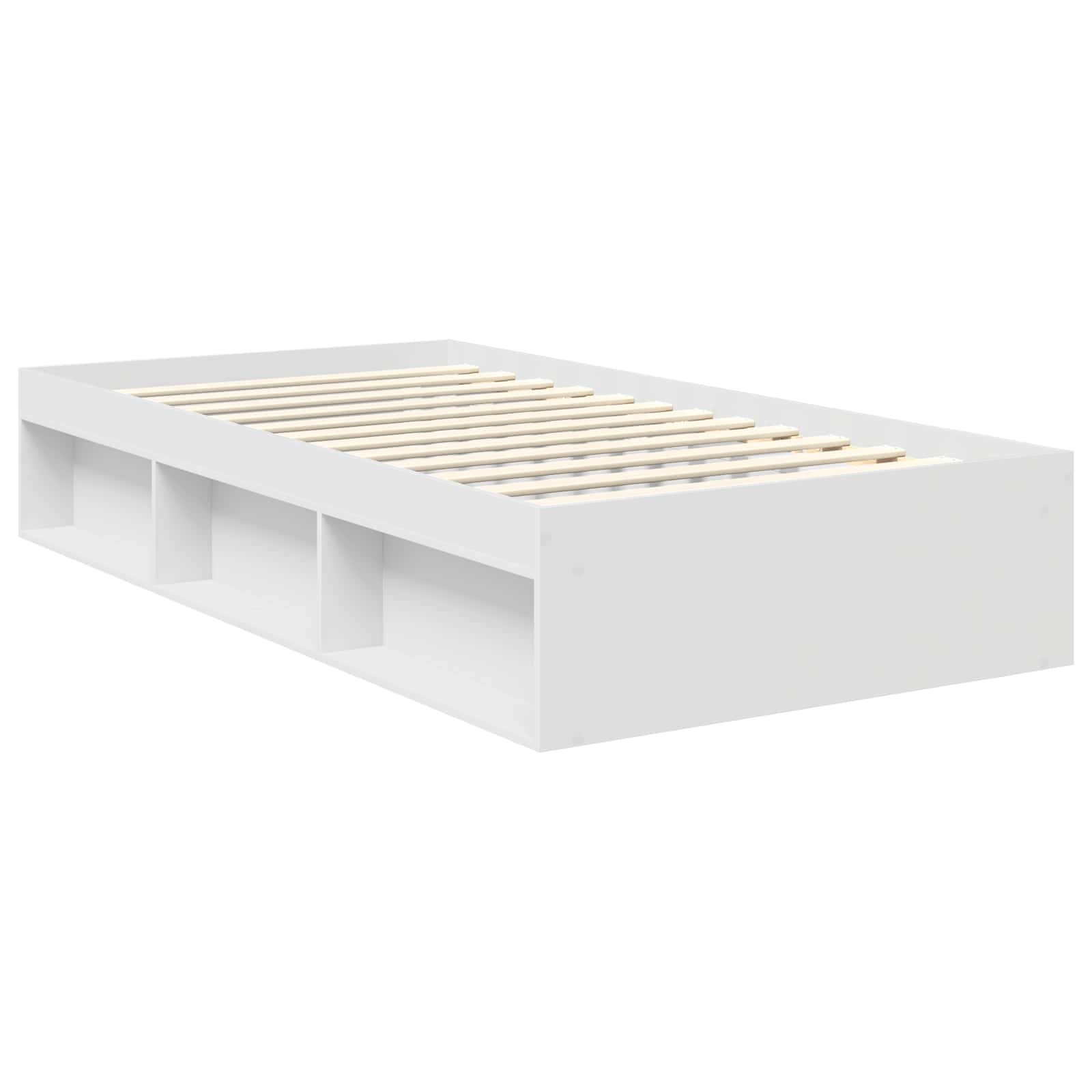 Bedframe met hoofdeinde Wit 100 x 200 cm Bewerkt hout