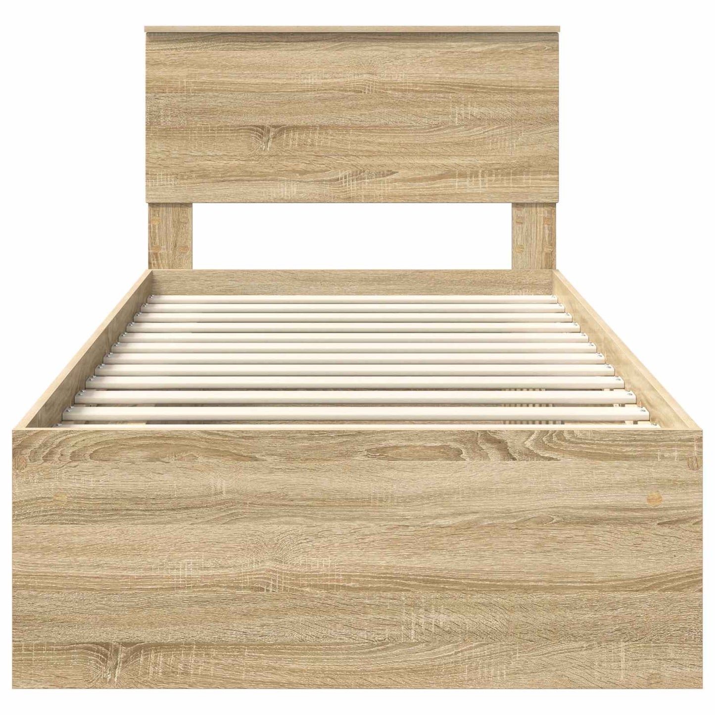 Bedframe Met Hoofdeinde Sonoma Bewerkt Hout Sonoma Eiken 100 x 200 cm