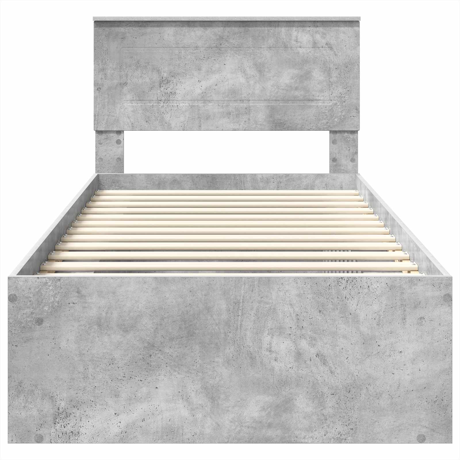 Bedframe met hoofdeinde Concerte Grijs 75 x 190 cm Bewerkt hout