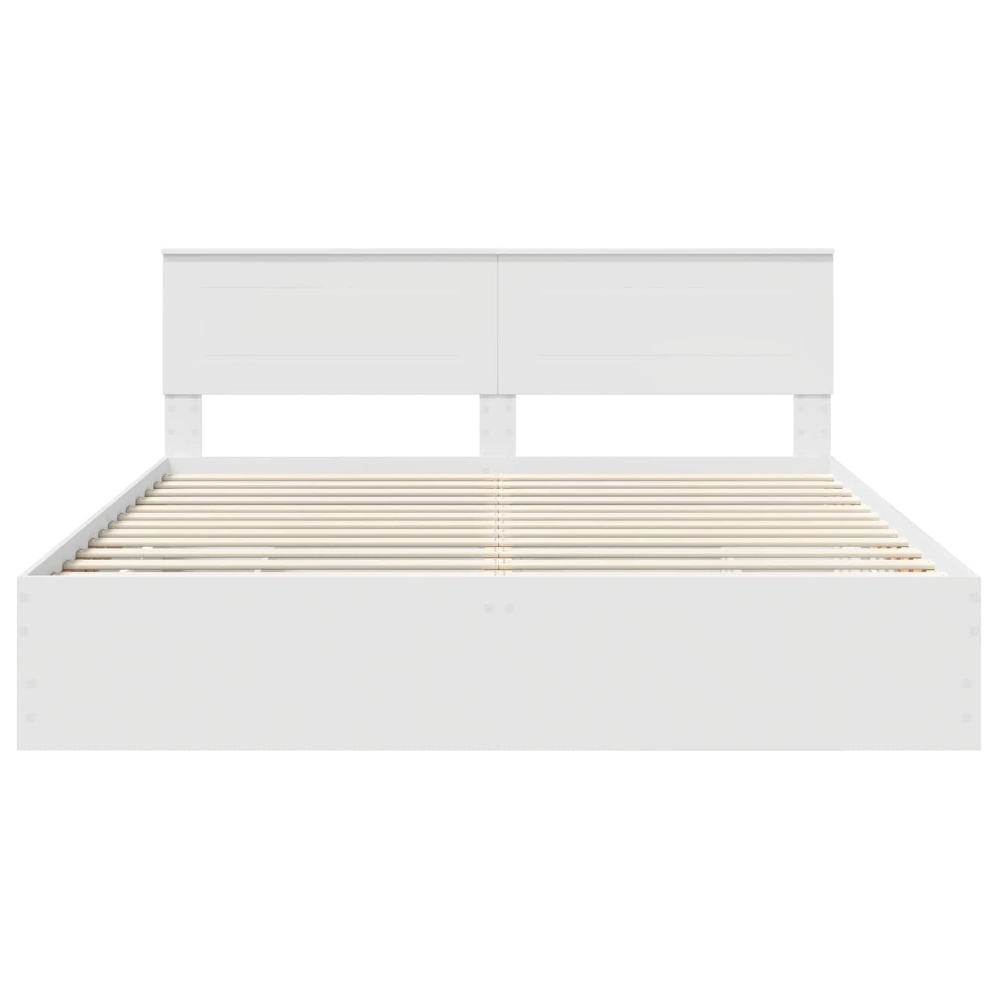 Bedframe met lade met opslag Wit 200 x 200 cm Ingenieurshout
