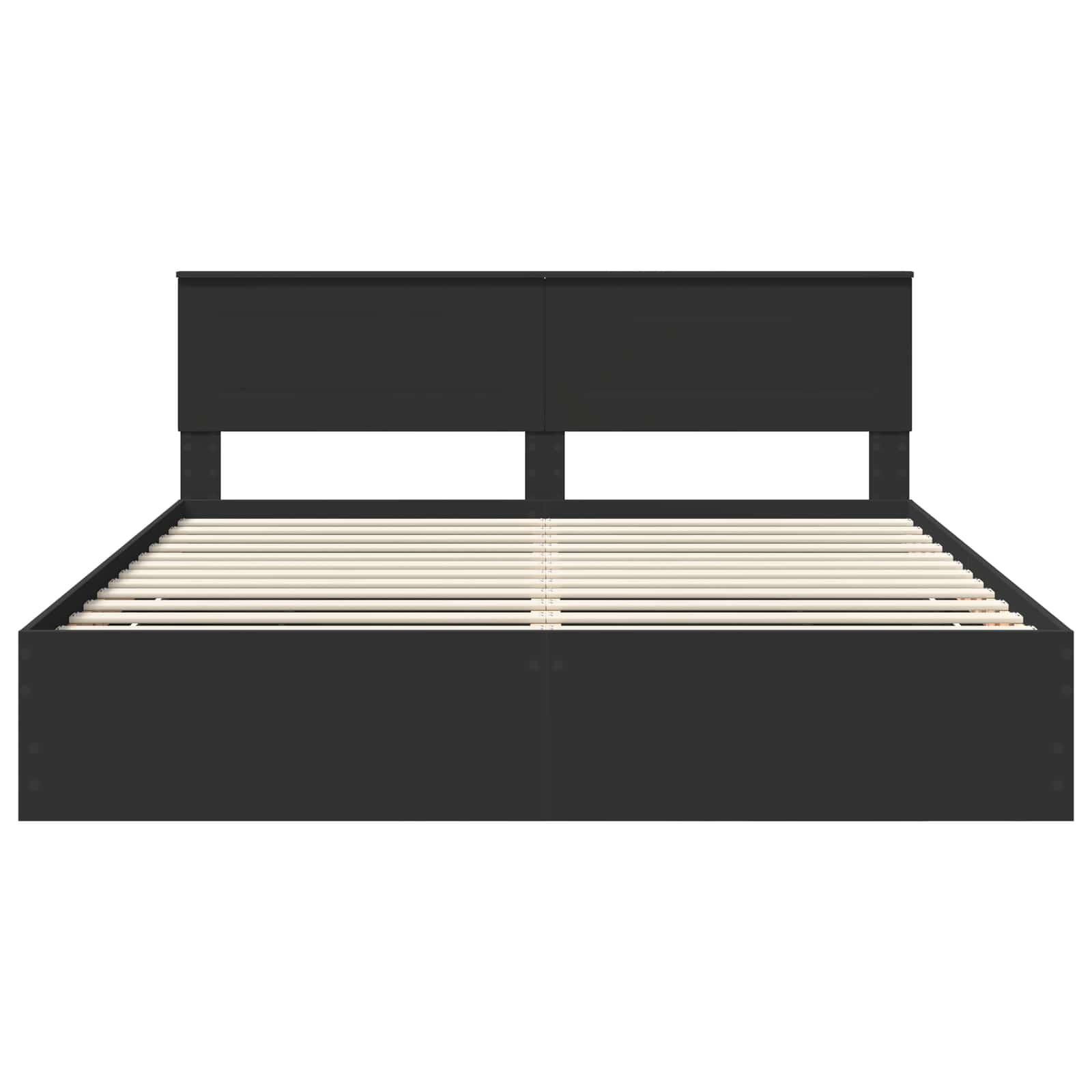 Bedframe met lade met opslag Zwart 200 x 200 cm Ingenieurshout