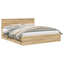 Bedframe met lade Sonoma Eiken 200 x 200 cm Ingenieurshout